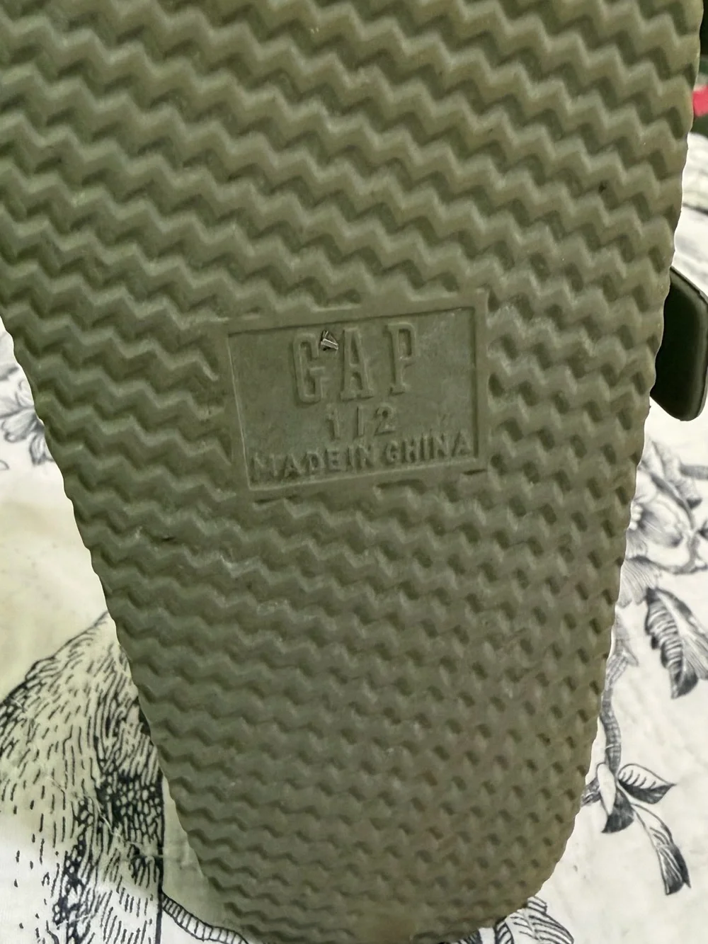 GAP Kids Olive Green Double Buckle Slide Sandals